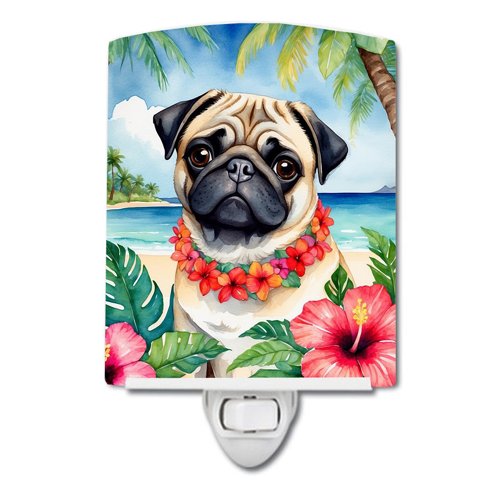 Buy this Pug Luau Ceramic Night Light