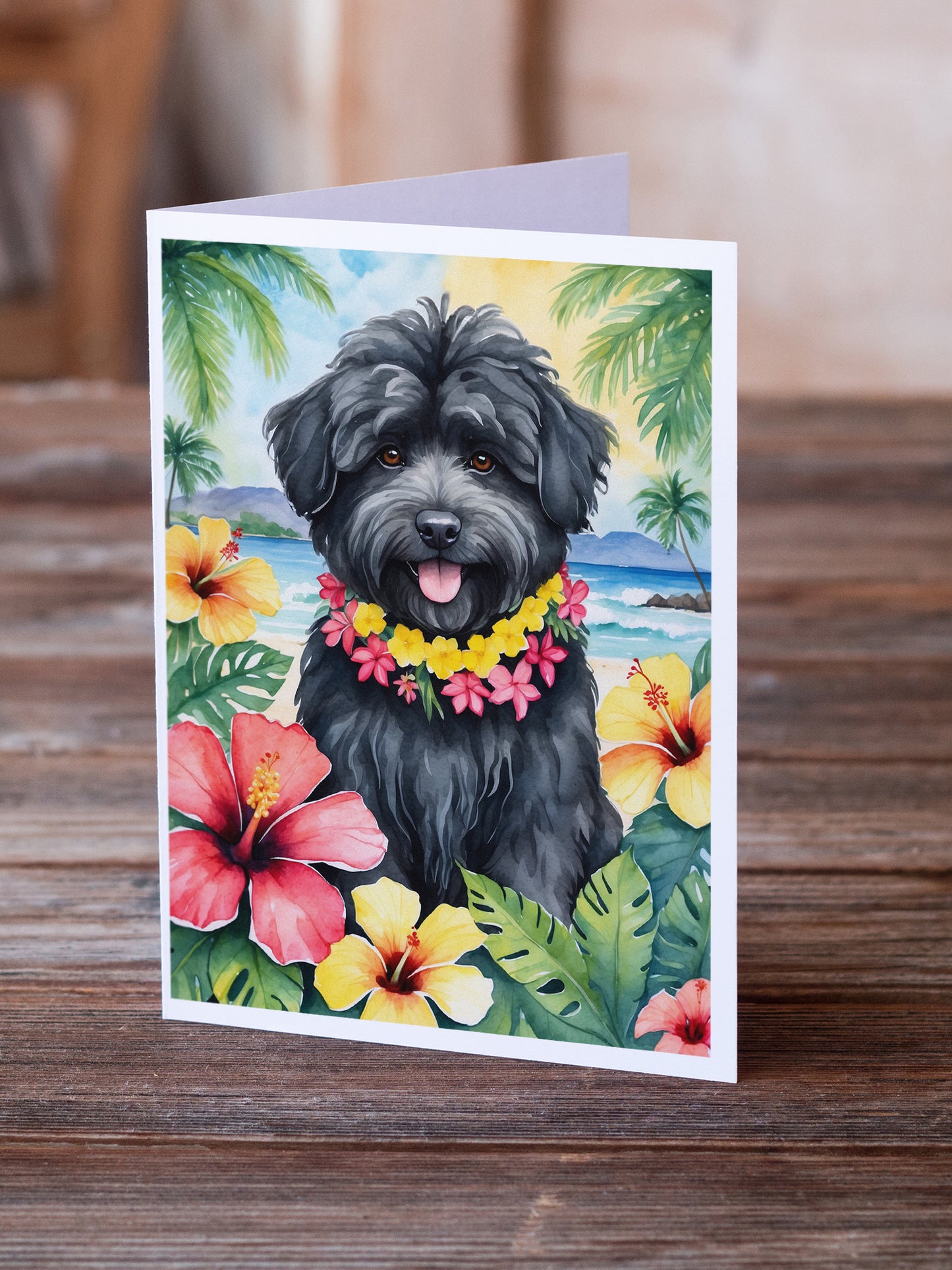 Puli Luau Greeting Cards Pack of 8