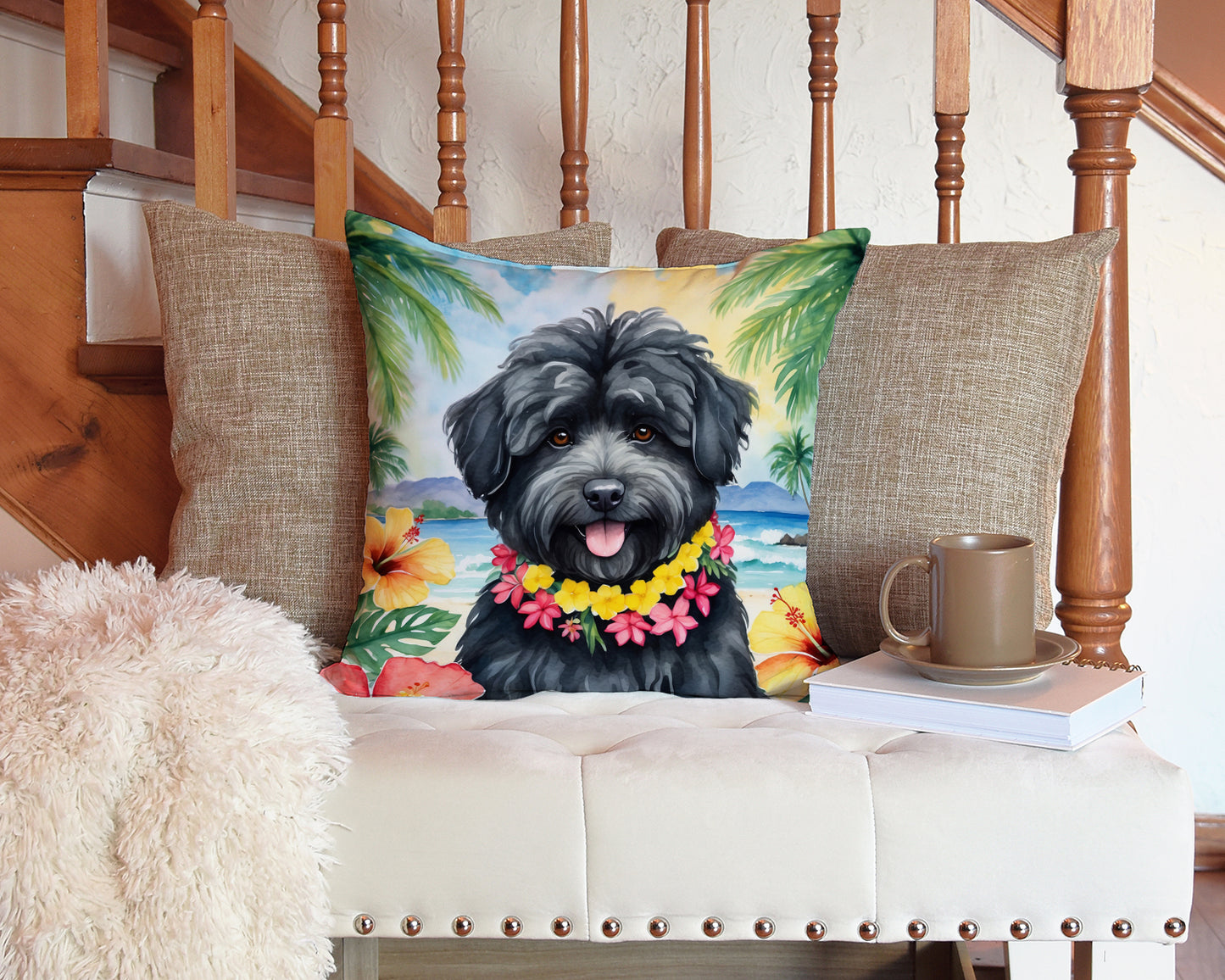 Puli Luau Throw Pillow