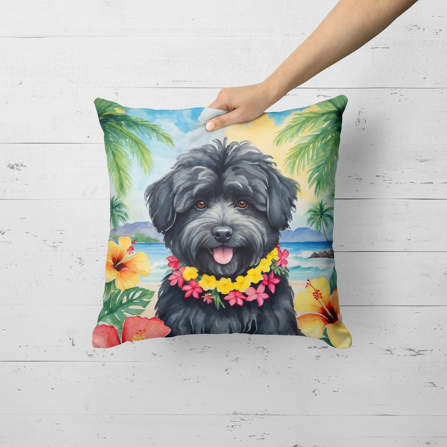 Puli Luau Throw Pillow