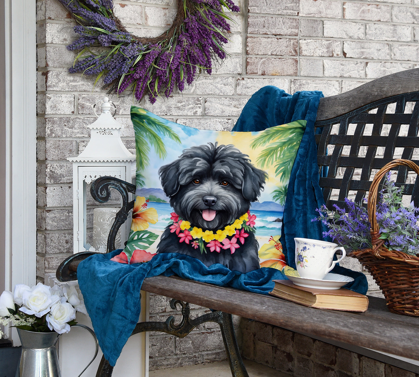 Puli Luau Throw Pillow