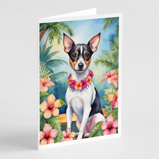 Buy this Rat Terrier Luau Greeting Cards Pack of 8