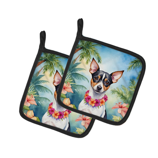 Buy this Rat Terrier Luau Pair of Pot Holders