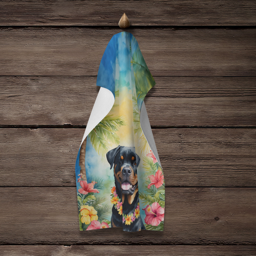 Rottweiler Luau Kitchen Towel