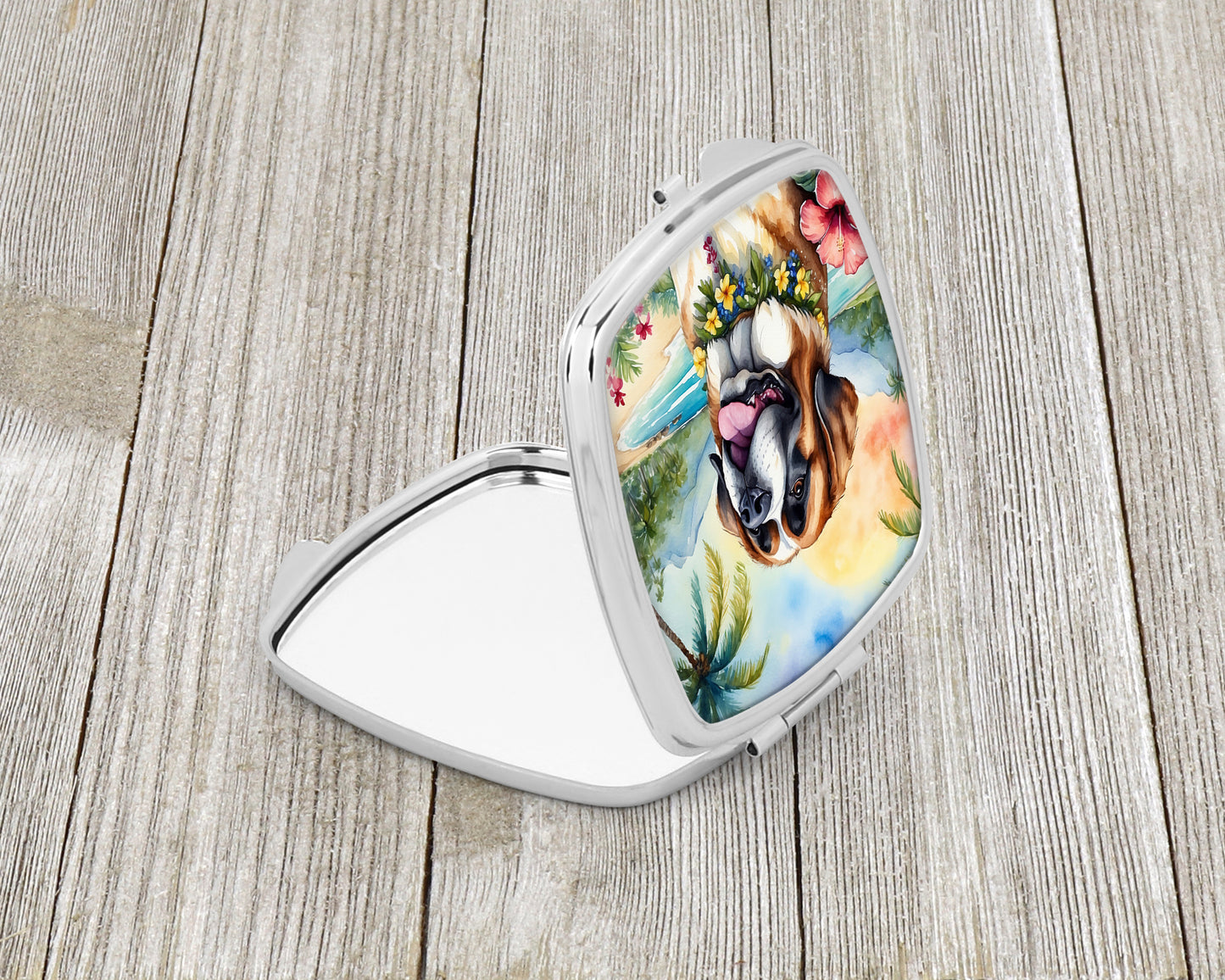 Saint Bernard Luau Compact Mirror