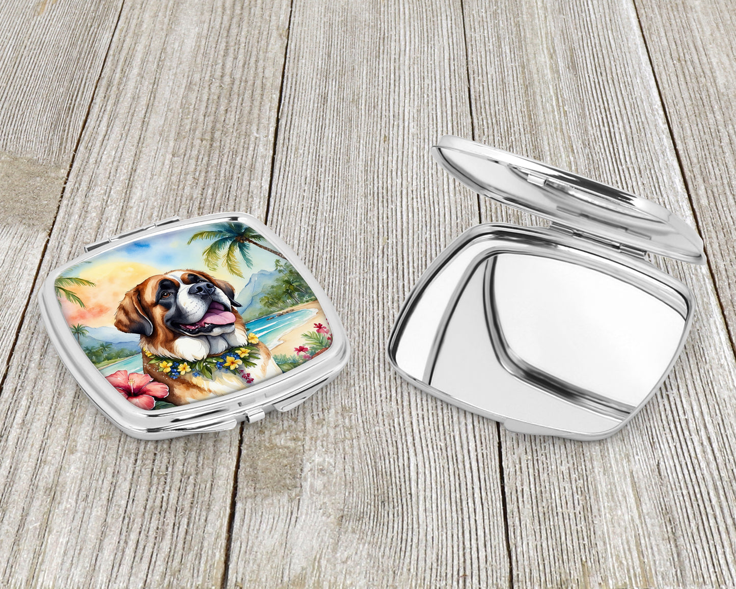 Saint Bernard Luau Compact Mirror