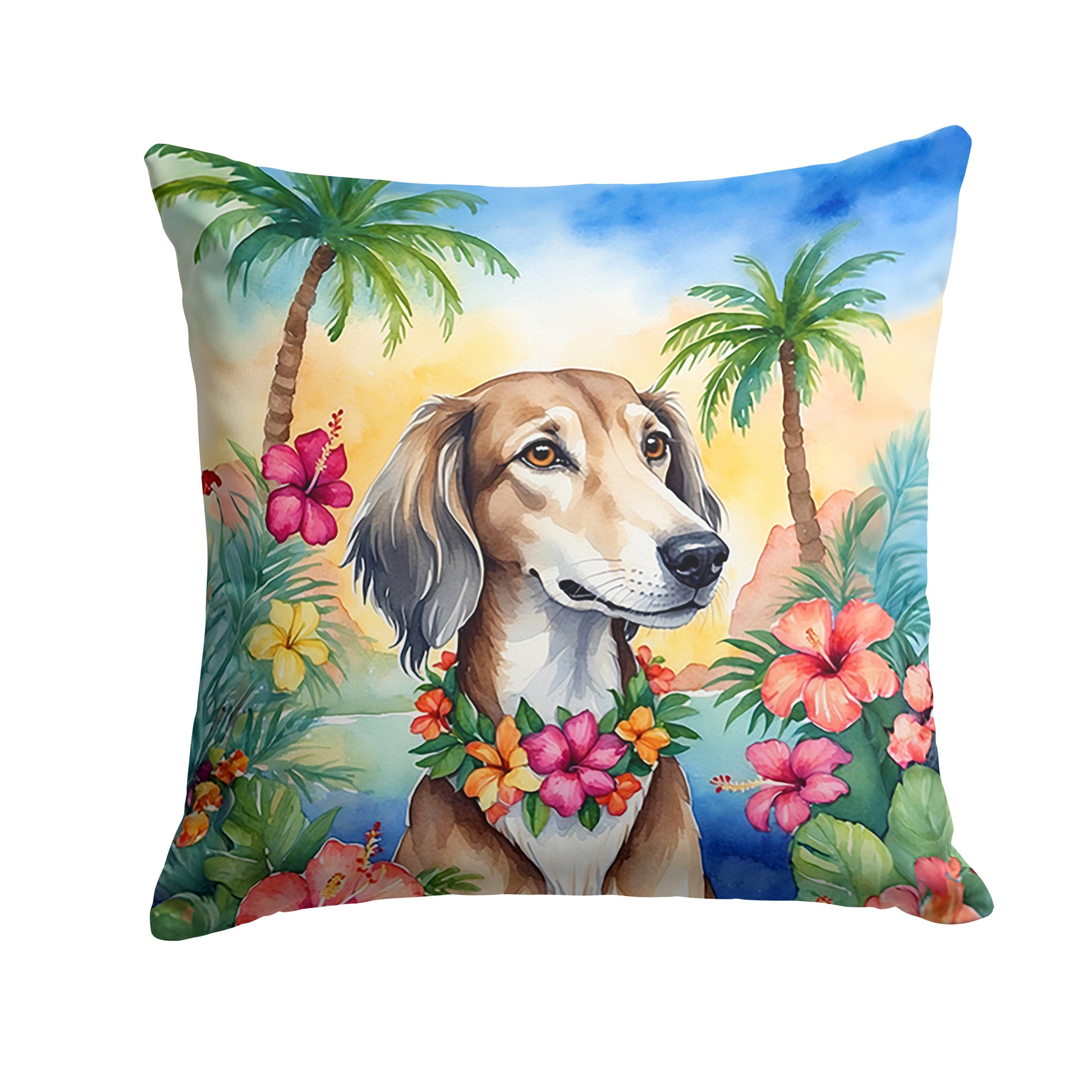 Buy this Saluki Luau Throw Pillow