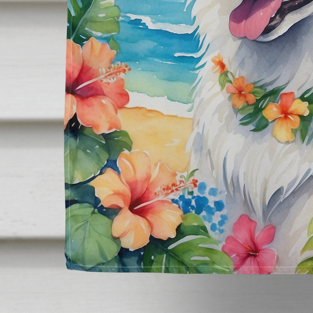 Samoyed Luau House Flag