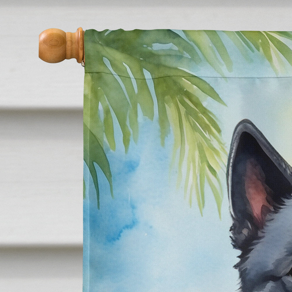 Schipperke Luau House Flag