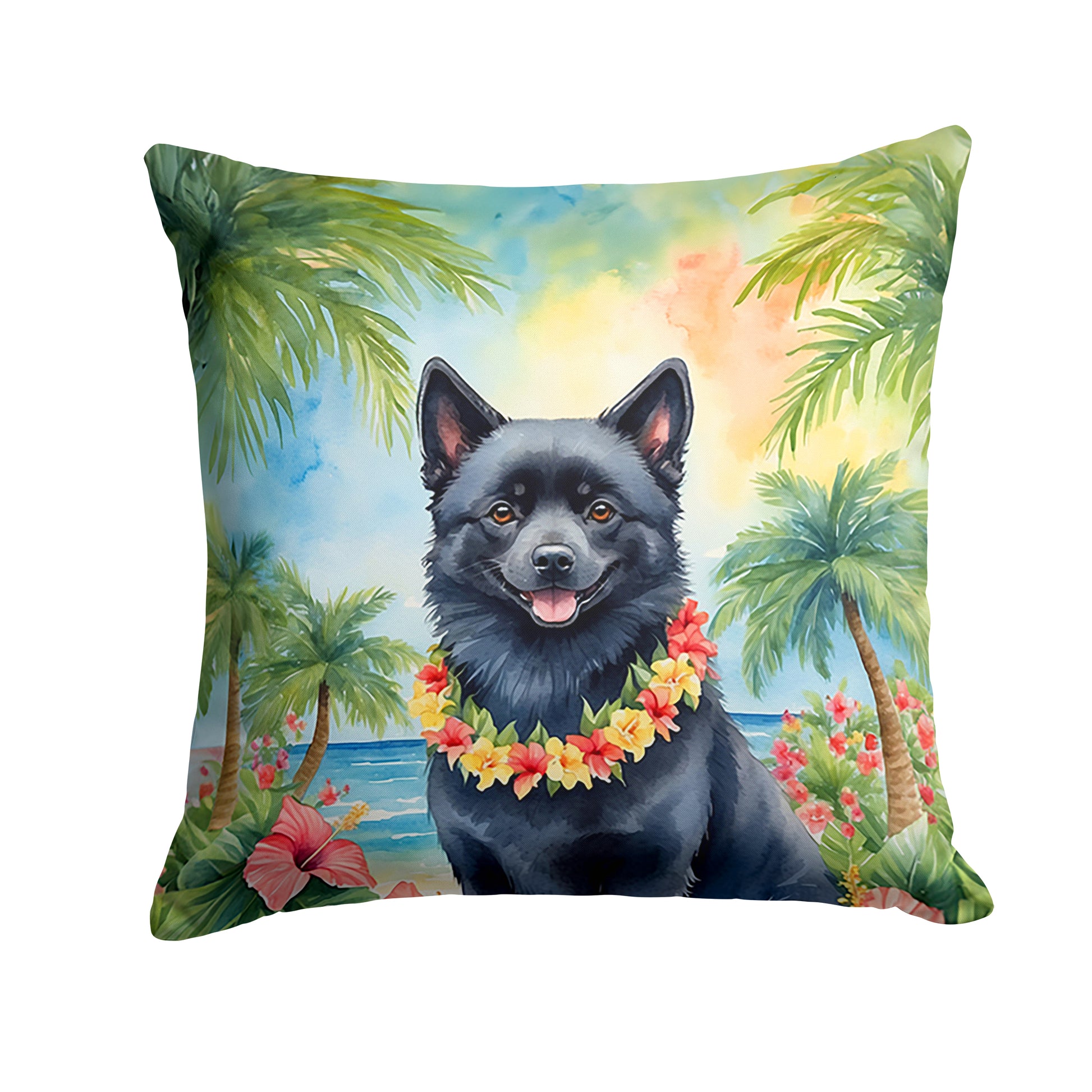 Buy this Schipperke Luau Throw Pillow