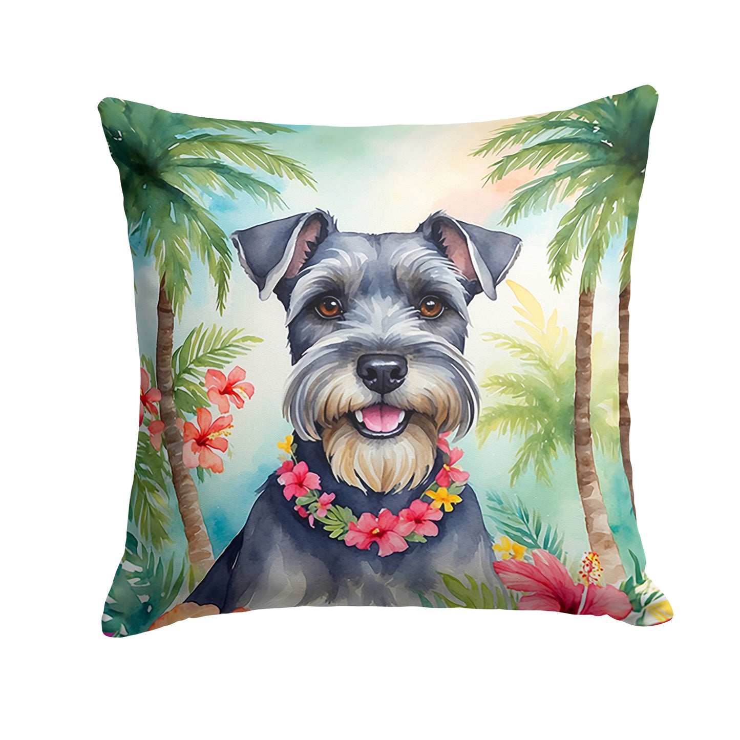 Buy this Schnauzer Luau Throw Pillow