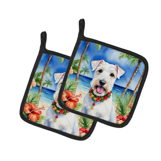 Buy this Sealyham Terrier Luau Pair of Pot Holders