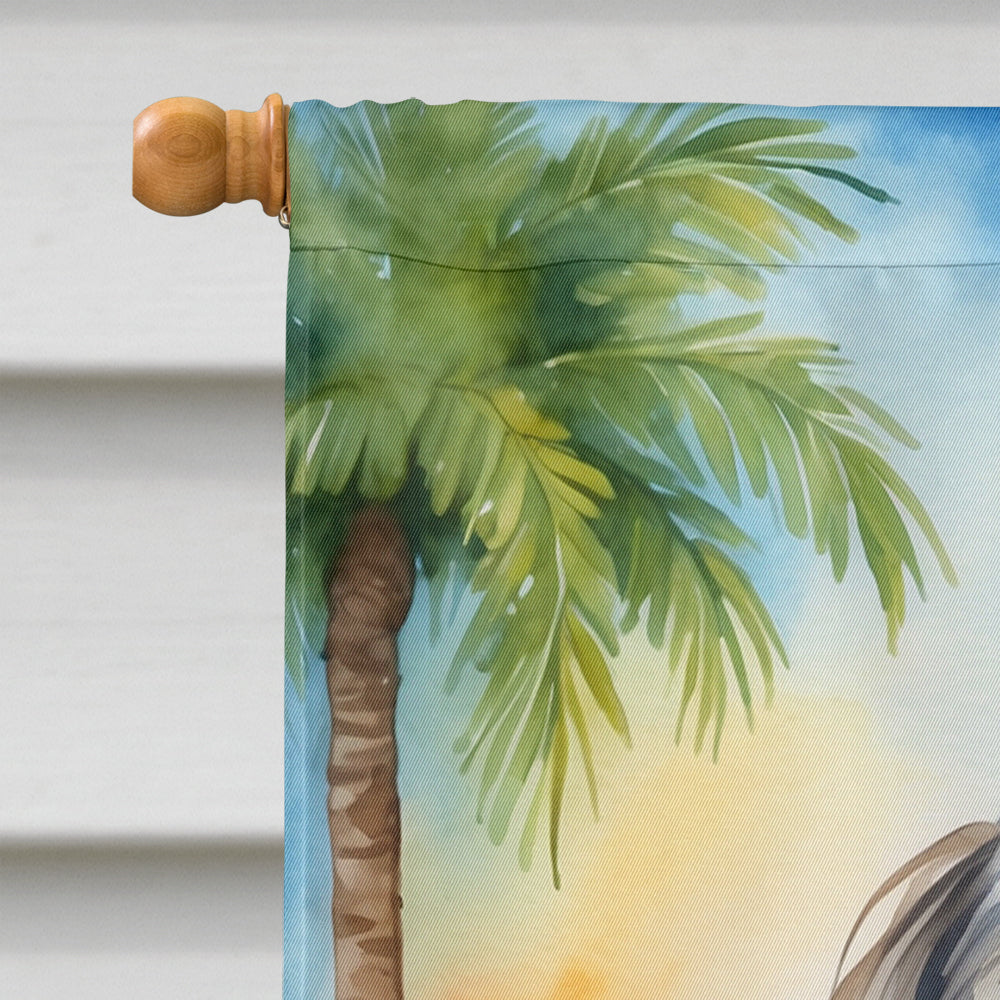 Shih Tzu Luau House Flag