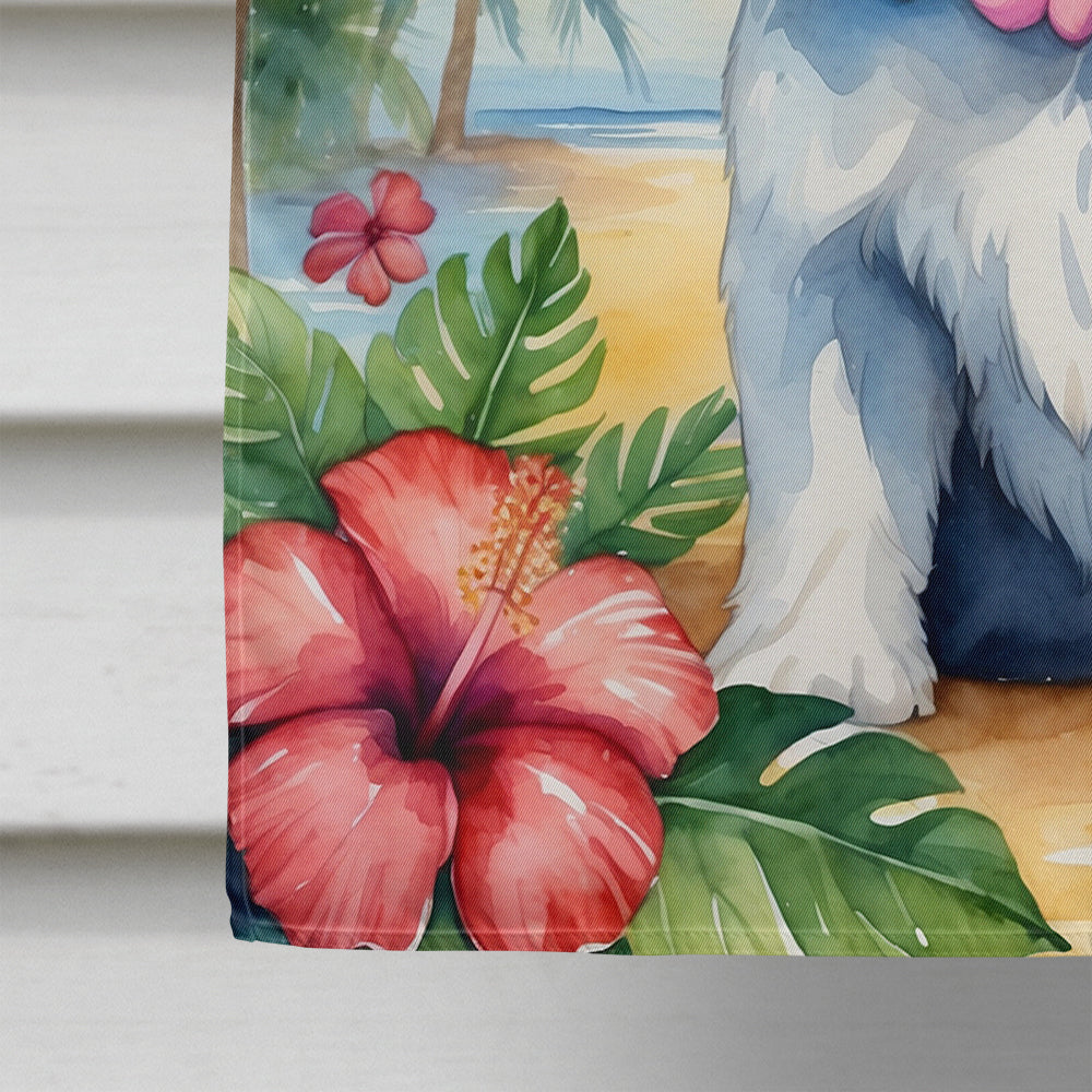 Shih Tzu Luau House Flag