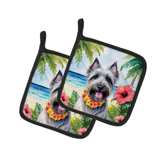 Buy this Skye Terrier Luau Pair of Pot Holders