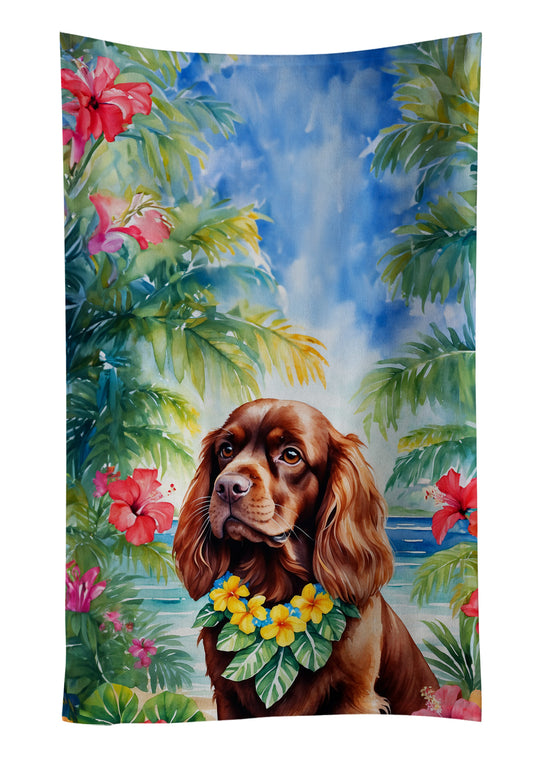 Buy this Sussex Spaniel Luau Kitchen Towel