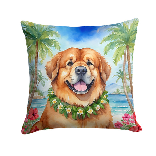 Buy this Tibetan Mastiff Luau Throw Pillow