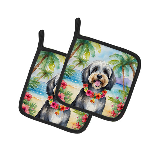 Buy this Tibetan Terrier Luau Pair of Pot Holders