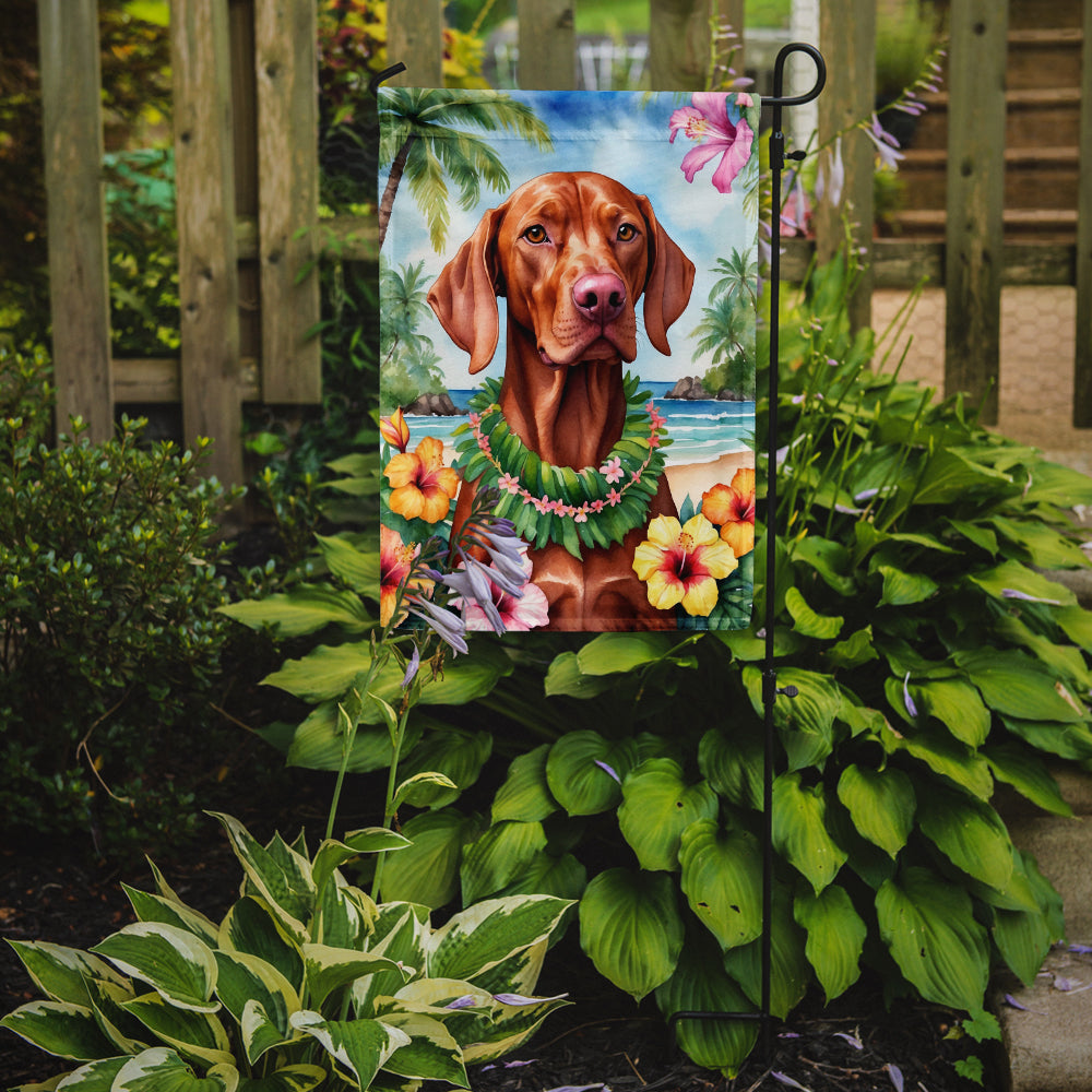 Vizsla Luau Garden Flag