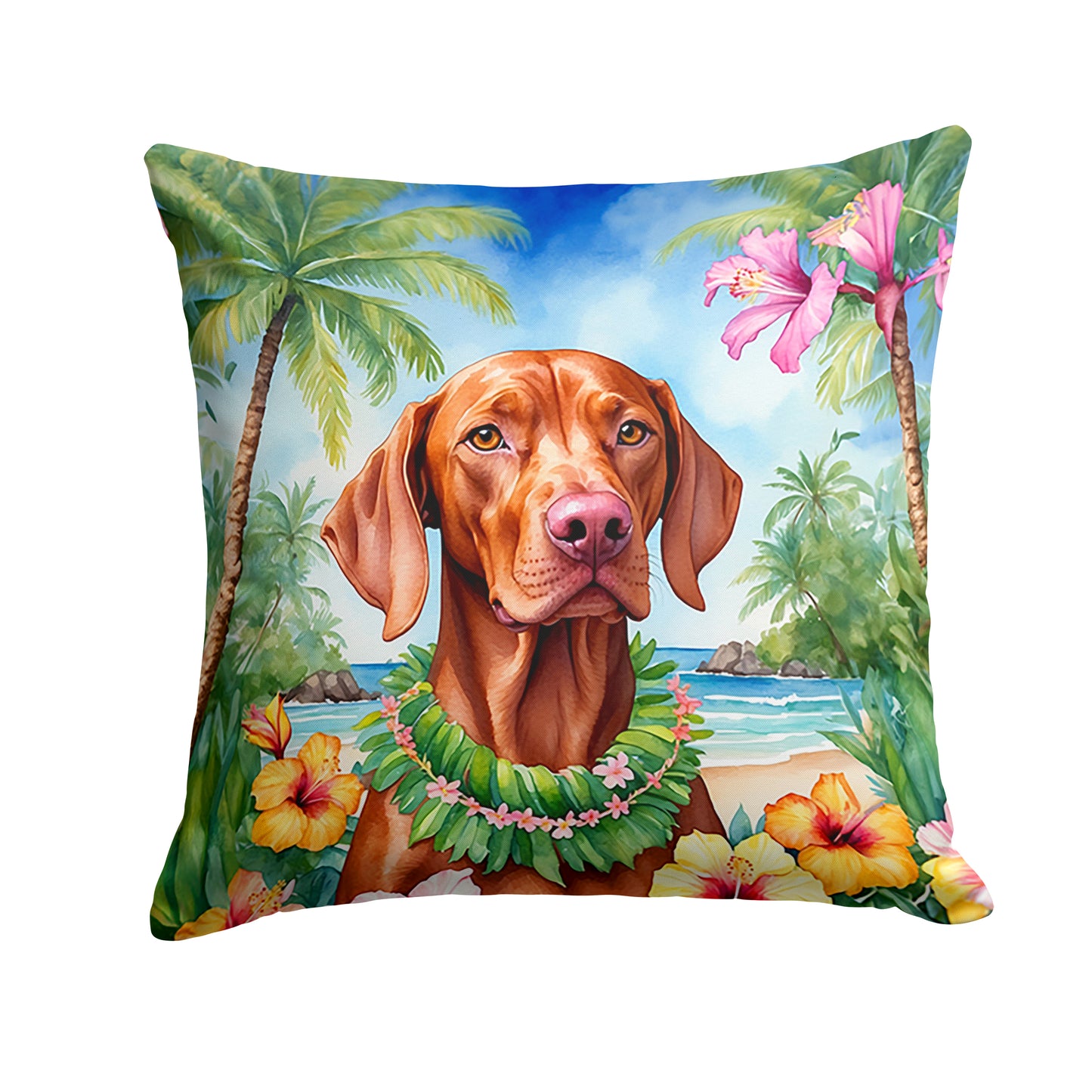 Buy this Vizsla Luau Throw Pillow