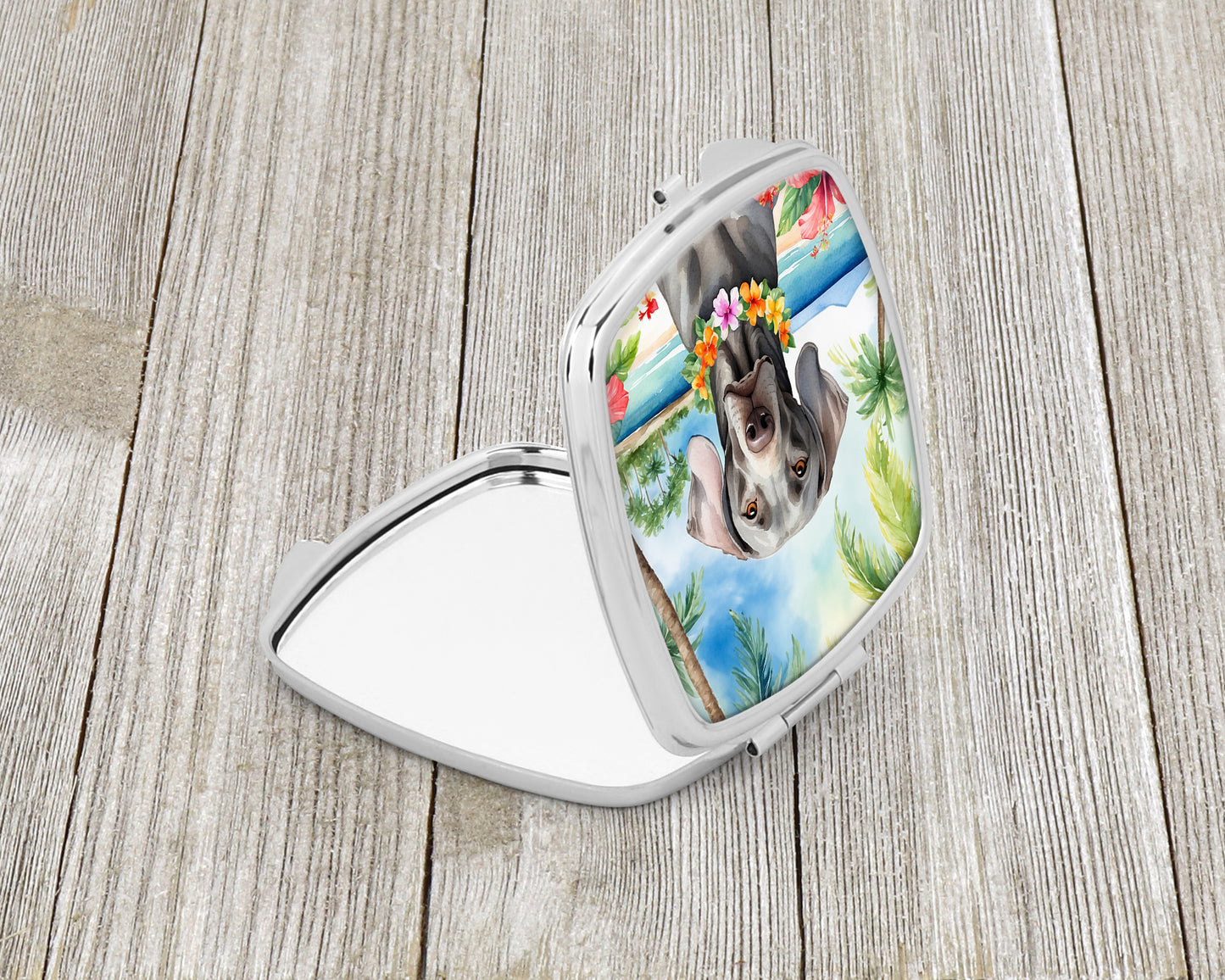 Weimaraner Luau Compact Mirror