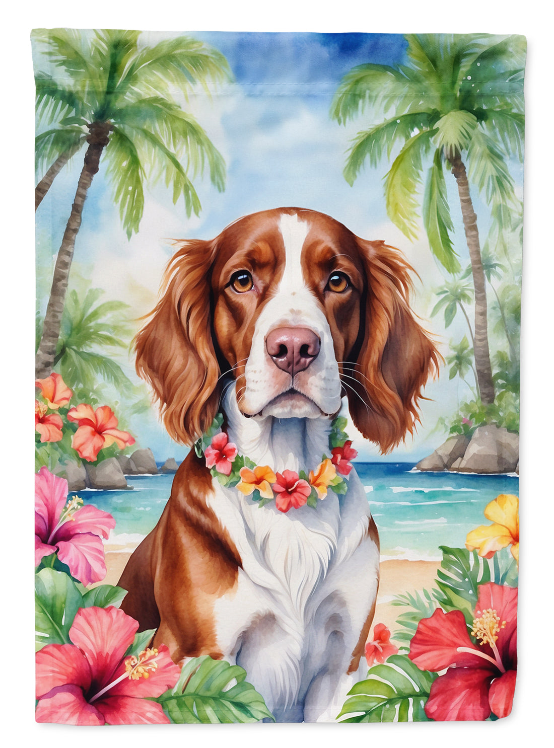 Buy this Welsh Springer Spaniel Luau House Flag