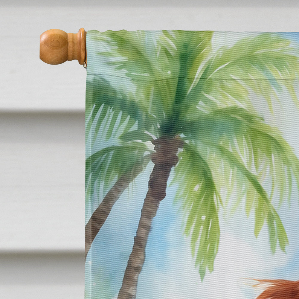 Welsh Springer Spaniel Luau House Flag