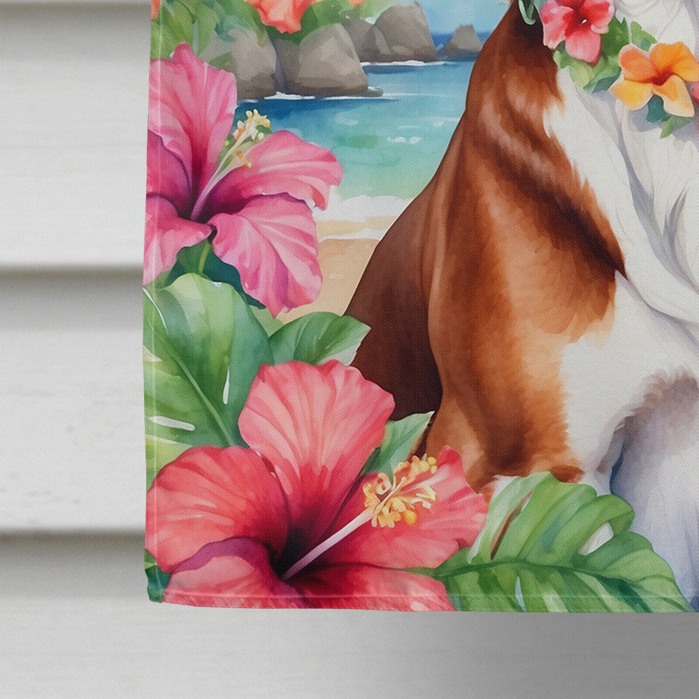 Welsh Springer Spaniel Luau House Flag