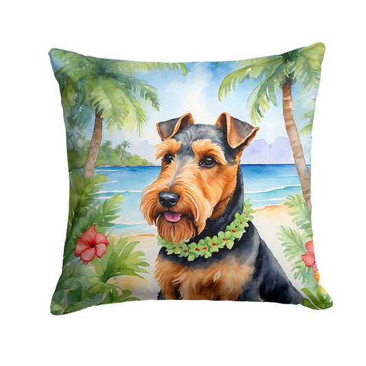 Buy this Welsh Terrier Luau Throw Pillow