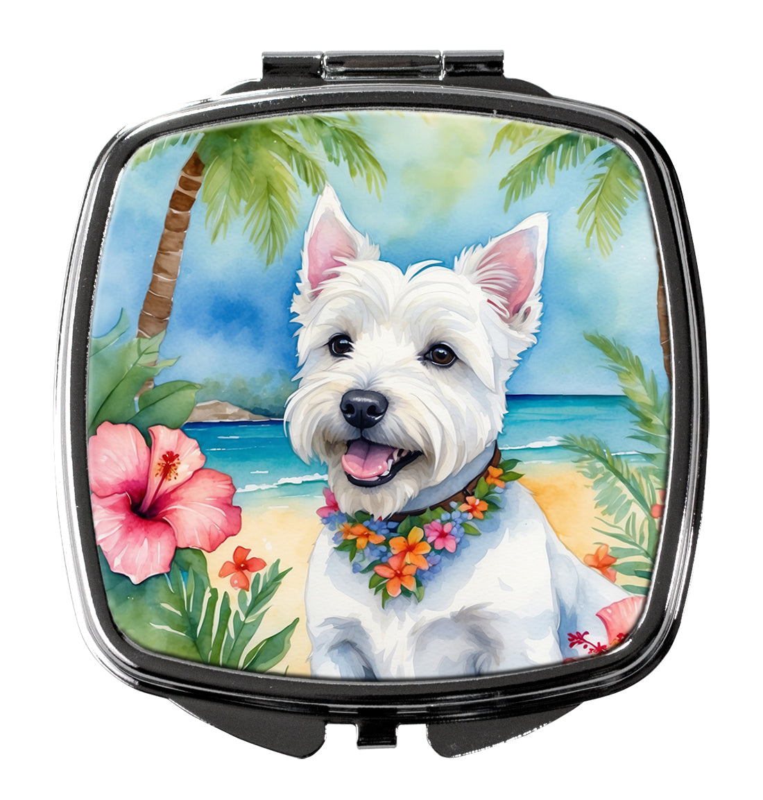 Buy this Westie Luau Compact Mirror