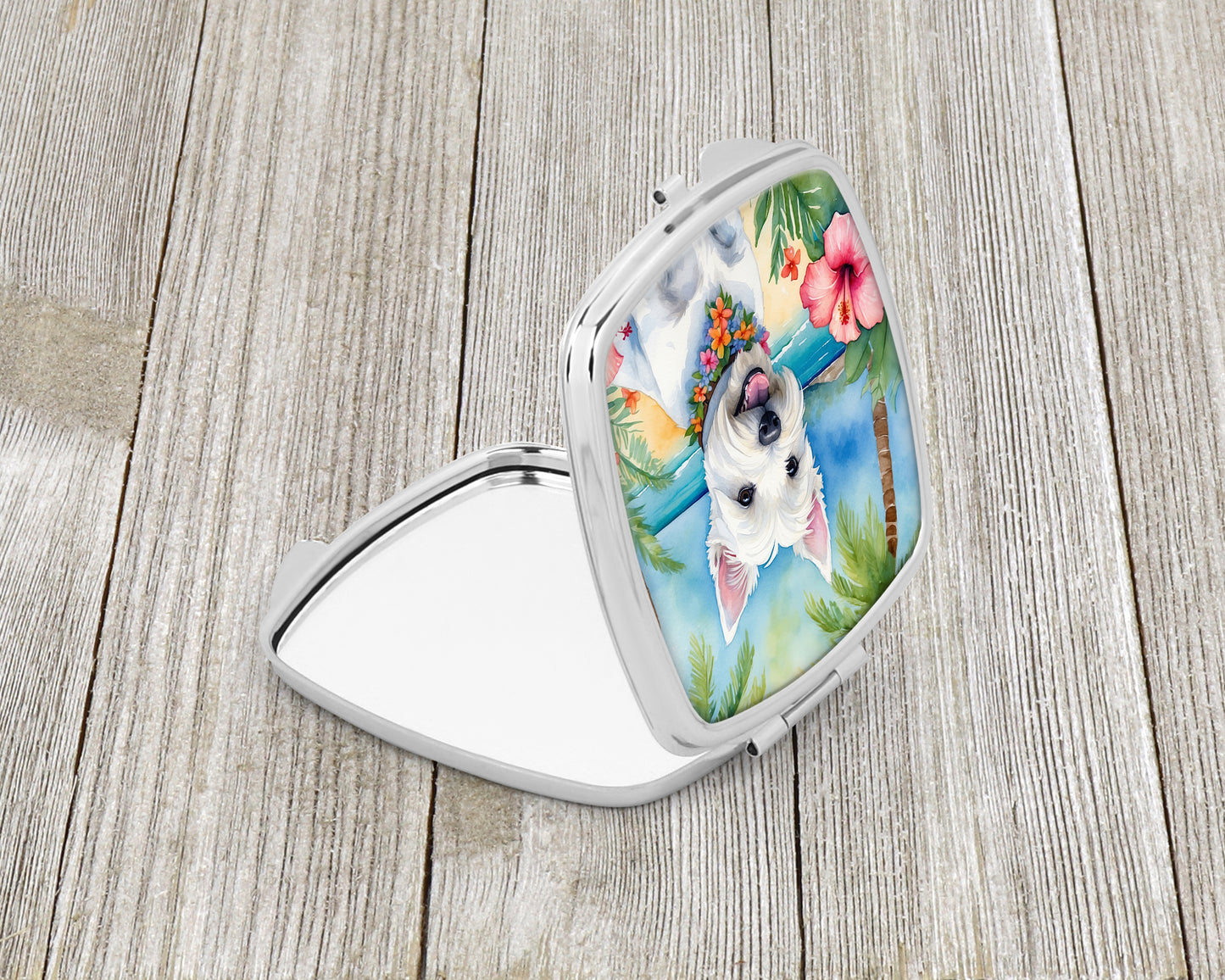 Westie Luau Compact Mirror