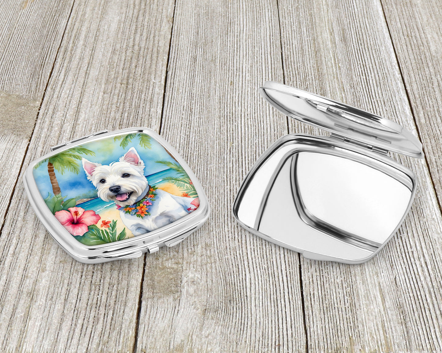 Westie Luau Compact Mirror