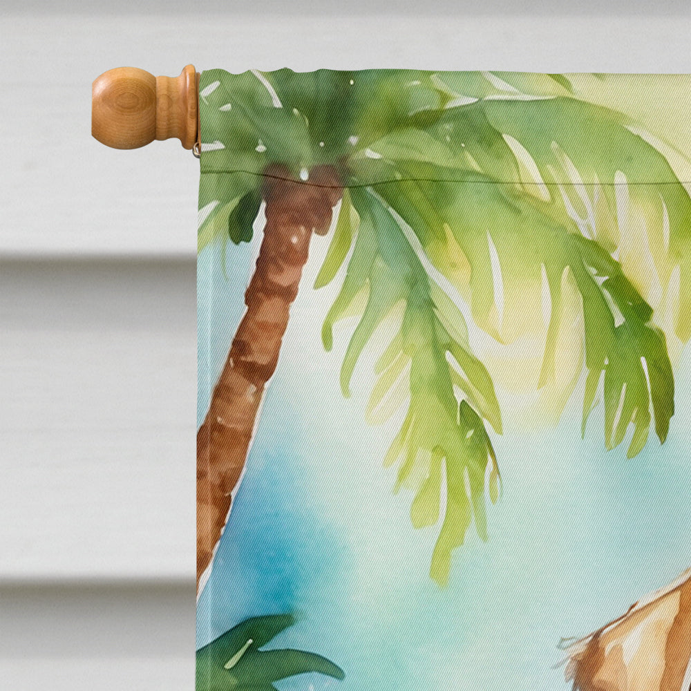 Wheaten Terrier Luau House Flag