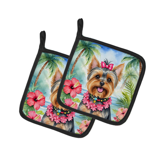 Buy this Yorkshire Terrier Luau Pair of Pot Holders