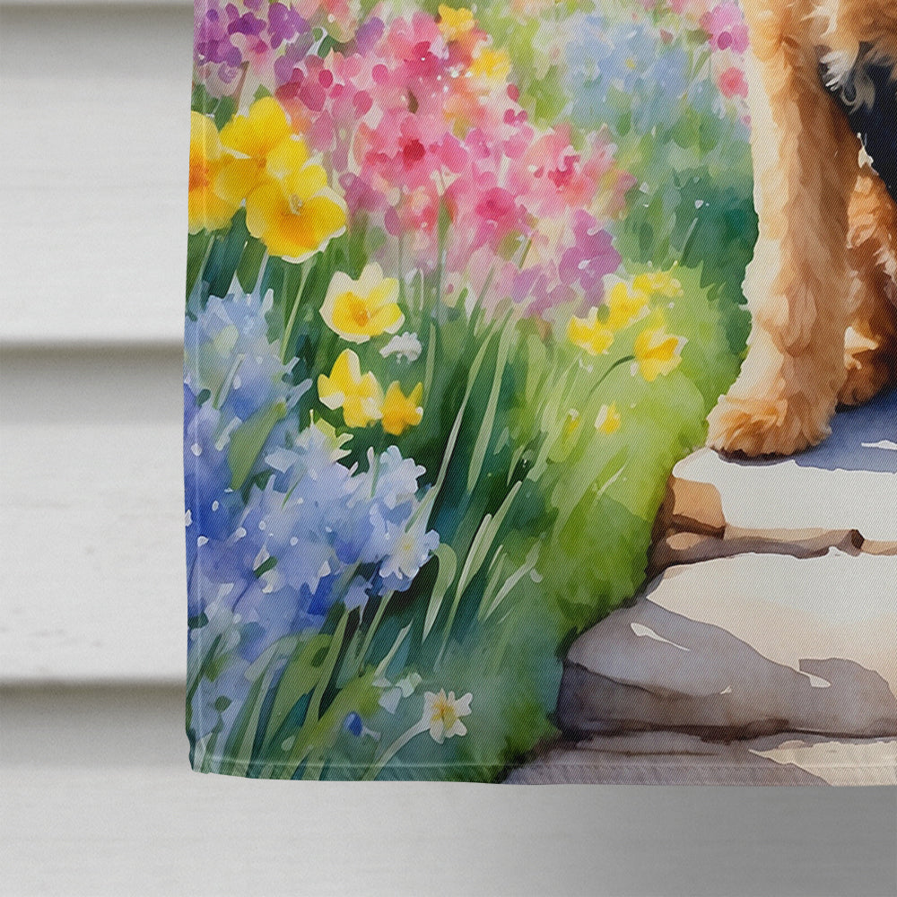 Airedale Terrier Spring Garden House Flag