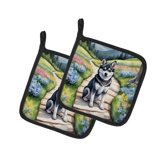 Buy this Alaskan Klee Kai Spring Garden Pair of Pot Holders