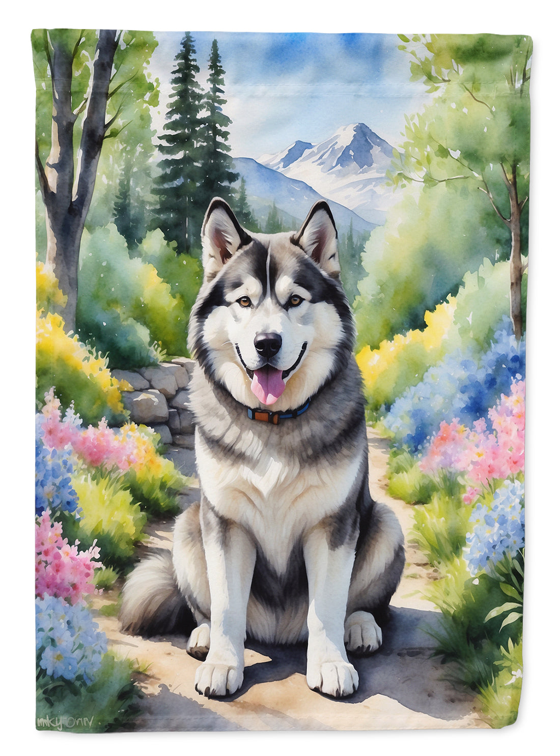 Buy this Alaskan Malamute Spring Garden House Flag