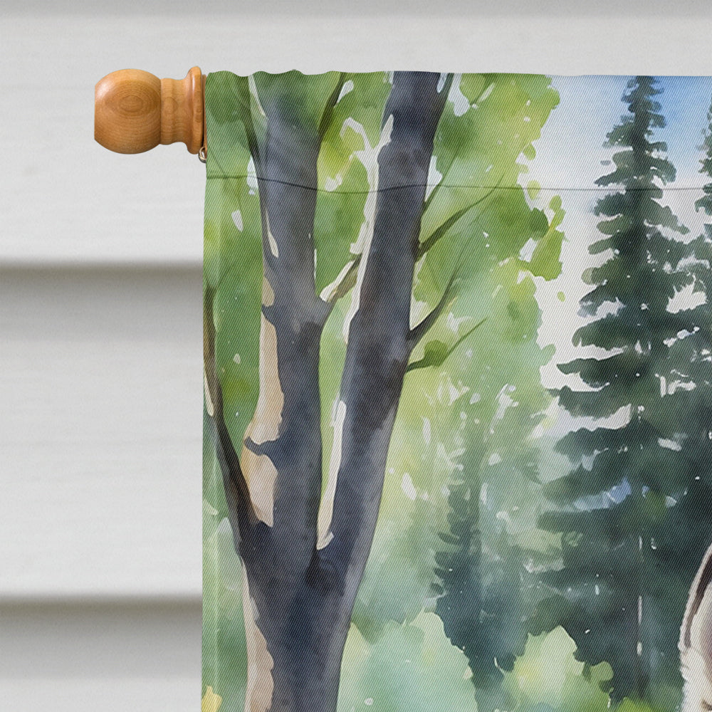 Alaskan Malamute Spring Garden House Flag