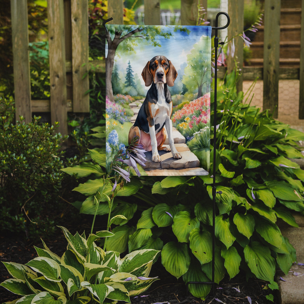 American English Coonhound Spring Garden Garden Flag