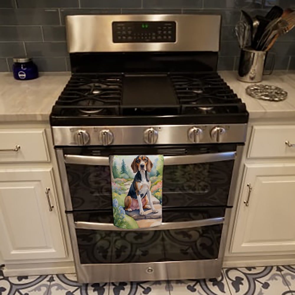 American English Coonhound Spring Garden Kitchen Towel