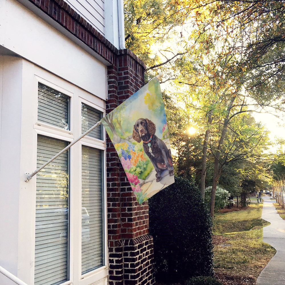 American Water Spaniel Spring Garden House Flag