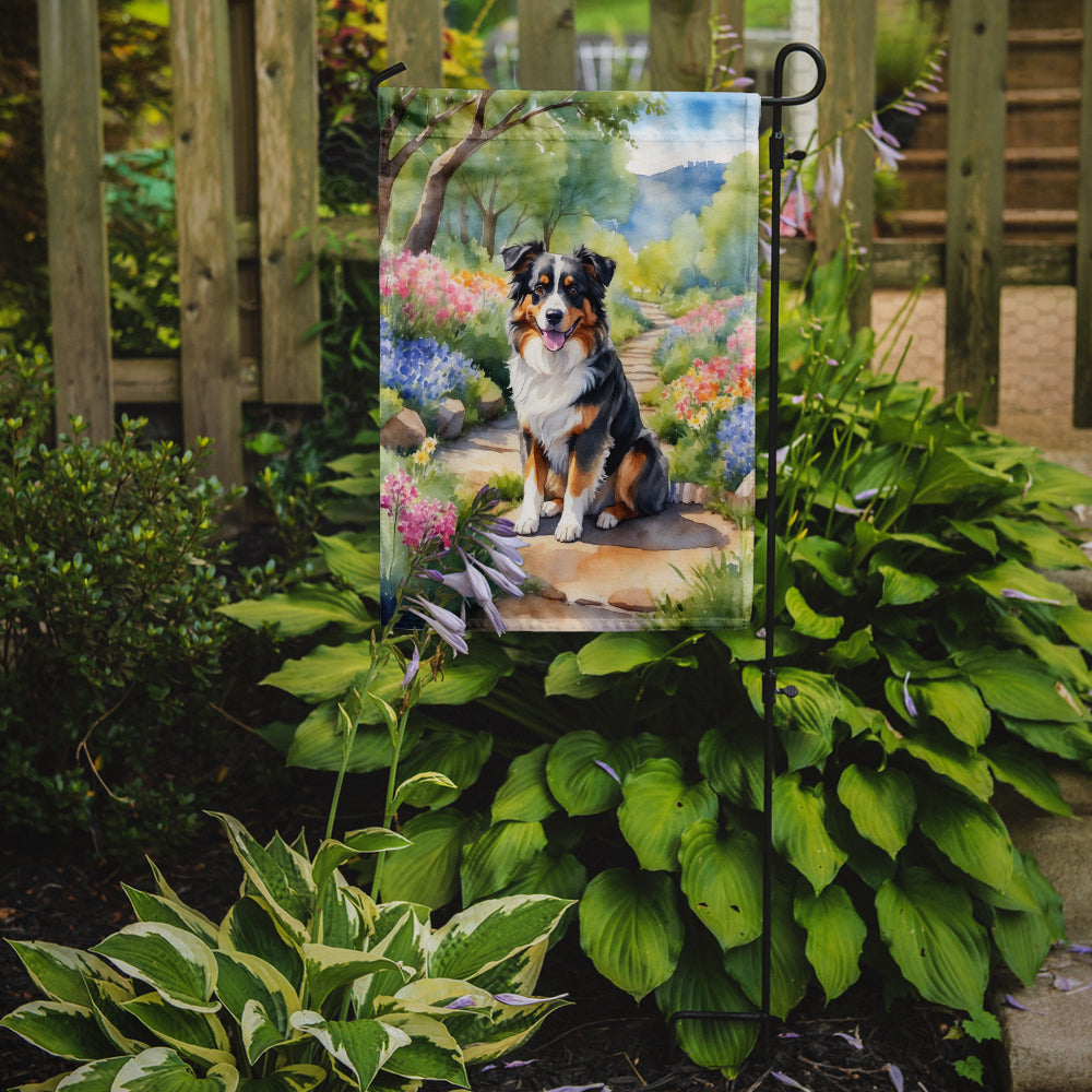 Australian Shepherd Spring Garden Garden Flag