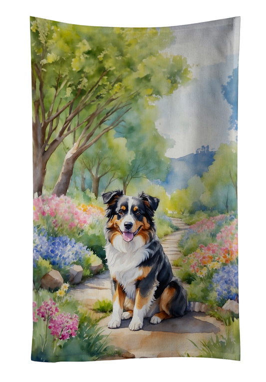 Buy this Australian Shepherd Spring Garden Kitchen Towel