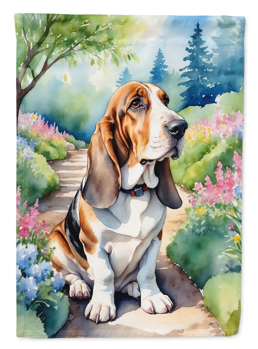 Buy this Basset Hound Spring Garden House Flag