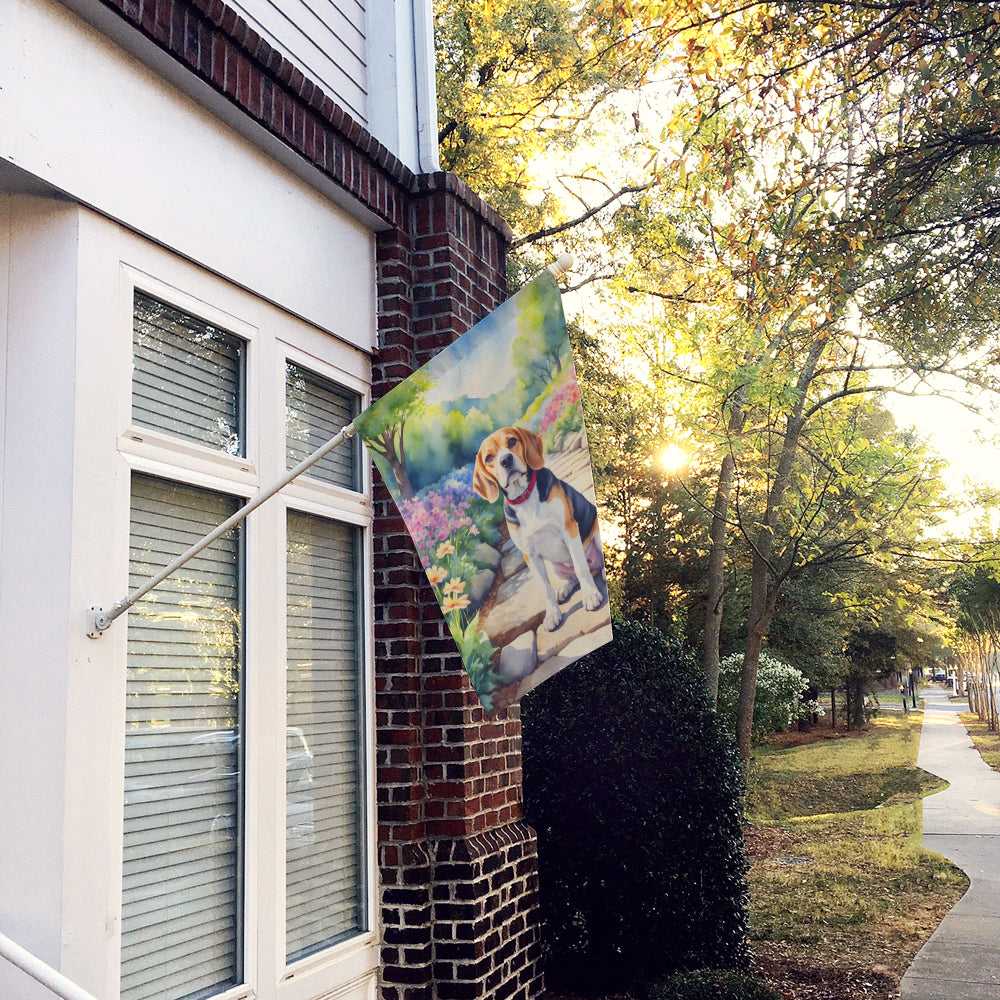 Beagle Spring Garden House Flag