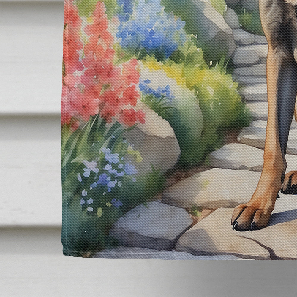 Belgian Malinois Spring Garden House Flag