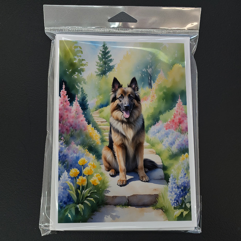 Belgian Tervuren Spring Path Greeting Cards Pack of 8