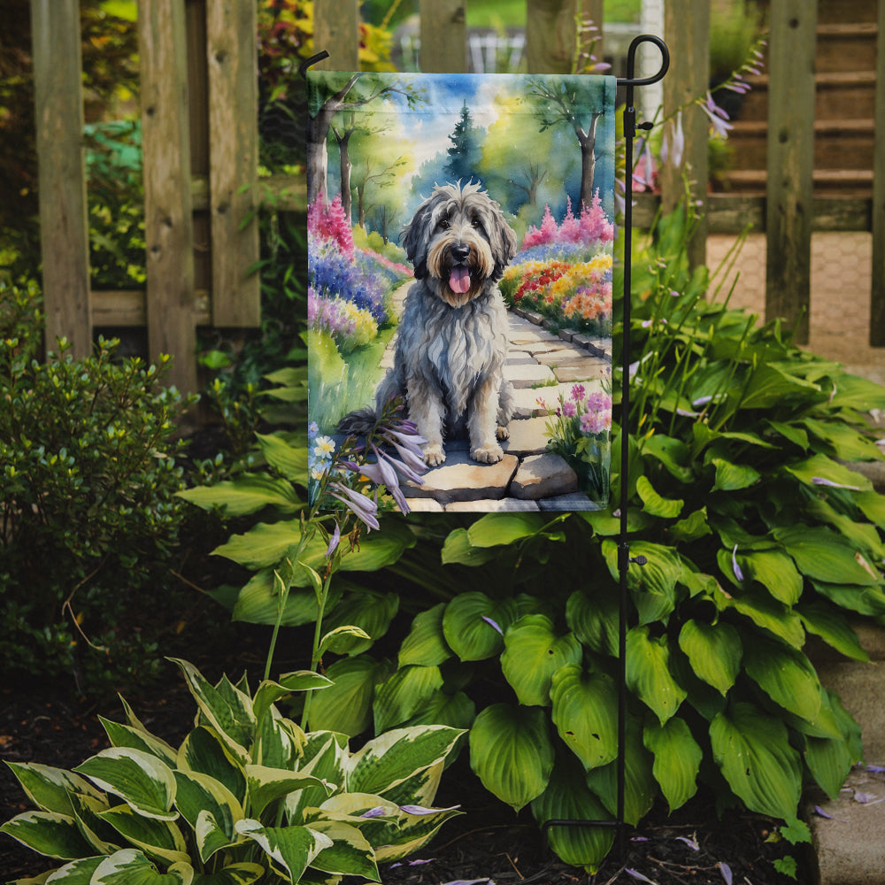 Bergamasco Sheepdog Spring Path Garden Flag