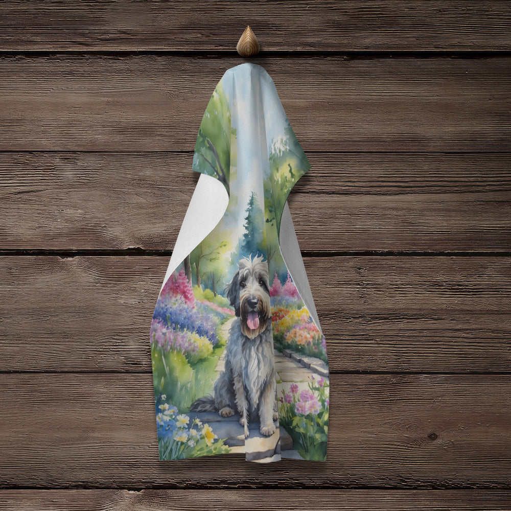 Bergamasco Sheepdog Spring Path Kitchen Towel