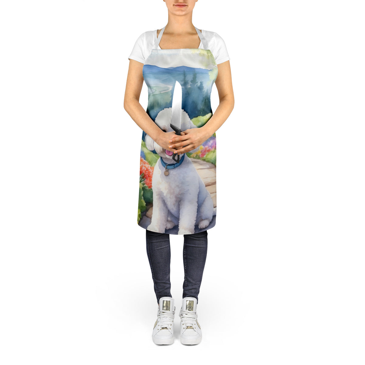 Bichon Frise Spring Path Apron